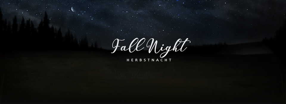 Herbstlandschaft bei Nacht