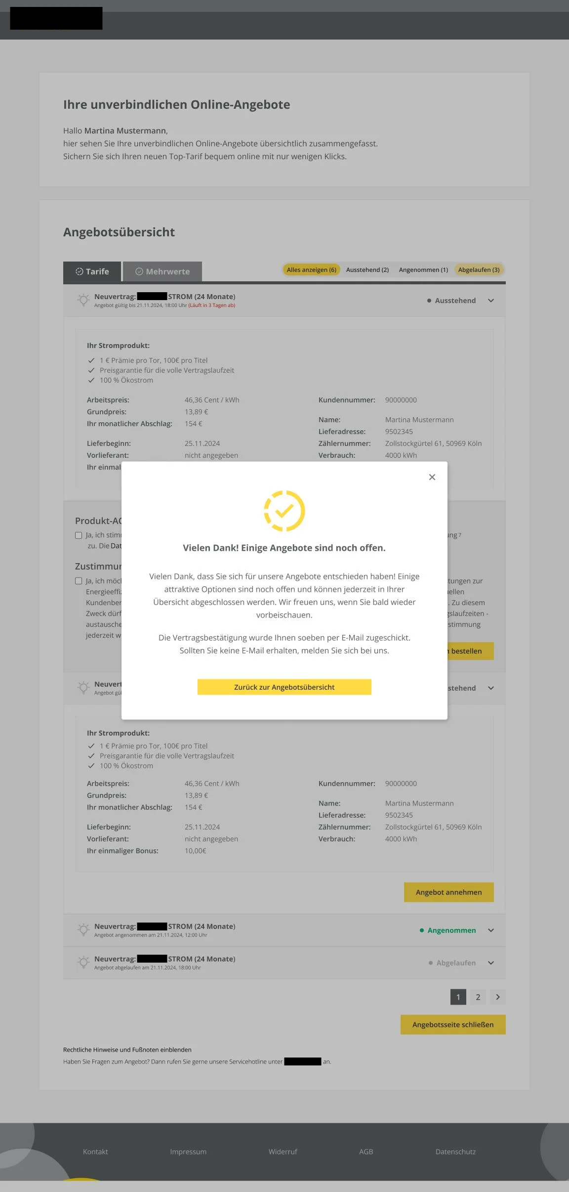 E-Mail- und Landingpage-Redesign für Online-Angebote eines norddeutschen Energieversorgers