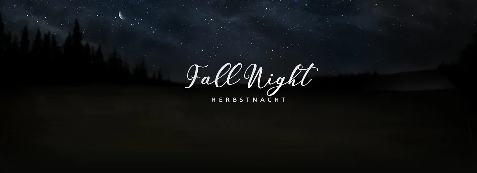 Herbstlandschaft bei Nacht
