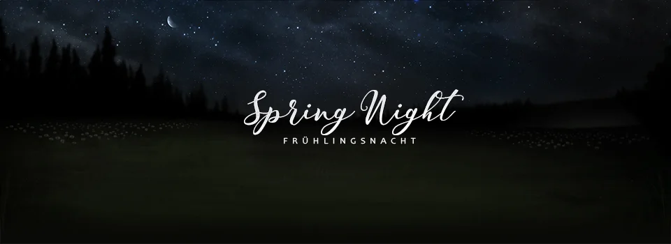 Frühlingslandschaft bei Nacht